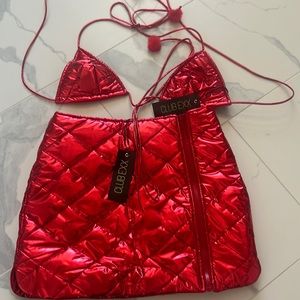 Dollskill club exx red bikini top and skirt